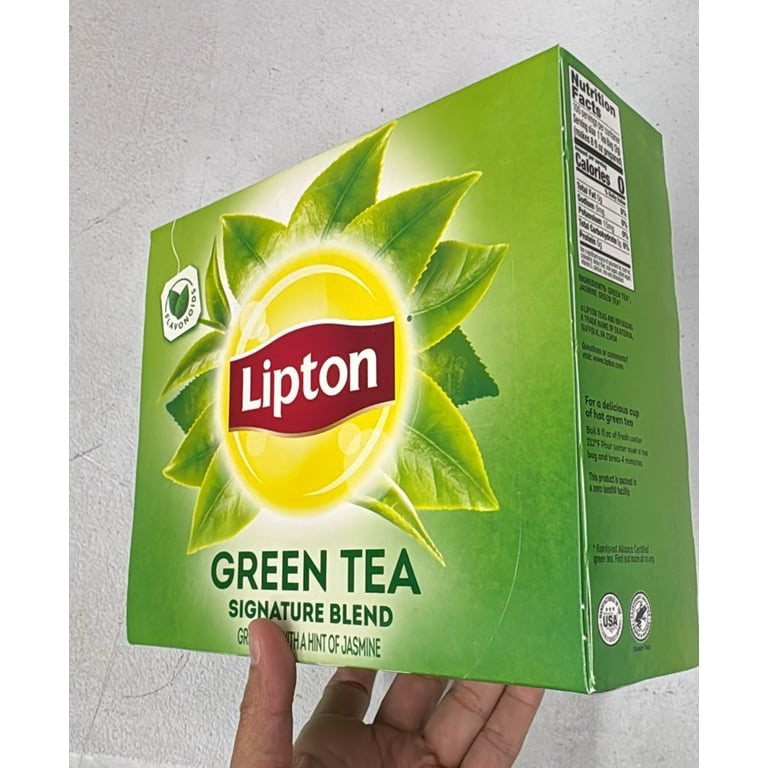 Lipton Green Tea with Hint of Jasmine, 100 Bags, Pure Rainforest