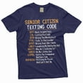 thumbnail image 4 of Funny senior citizen texting code T-shirt Grandpa papa grandma nana pops funny birthday shirt (3X-Large Military Green), 4 of 6