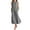 Black, variant on Mchoice Women Vintage Linen Dresses Casual Loose Crew Neck Striped Sleeveless Long Dress with Pocket