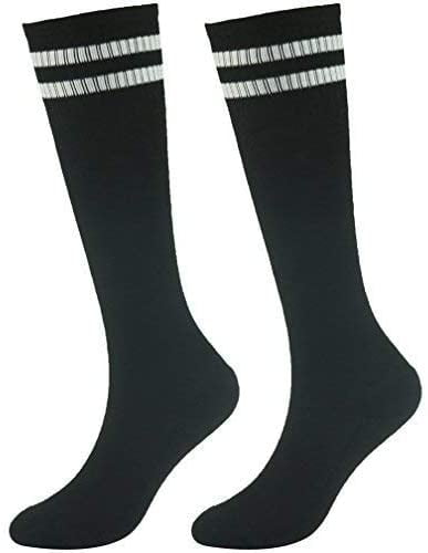Youth Soccer Socks Fasoar Teens Knee High Football Socks Long Striped Rugby Tube Socks 2/6/10 Pairs 