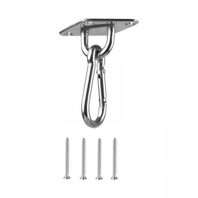 Ganchos para hamacas,Ganchos a presión con placa de ojo de acero inoxidable duraderos,Gancho de montaje en pared con grapa de metal resistente,Gancho para colgar hamacas con tornillos,diseño
