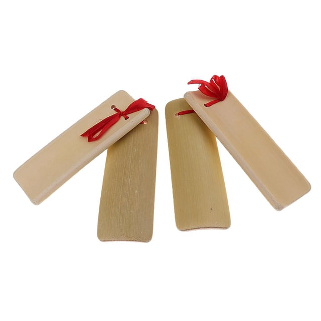 1 Par de Castañuela de Panelado de Bambú Natural para Niñso Exquisita Artesanía CUTICAT Castañuelas de madera del dedo