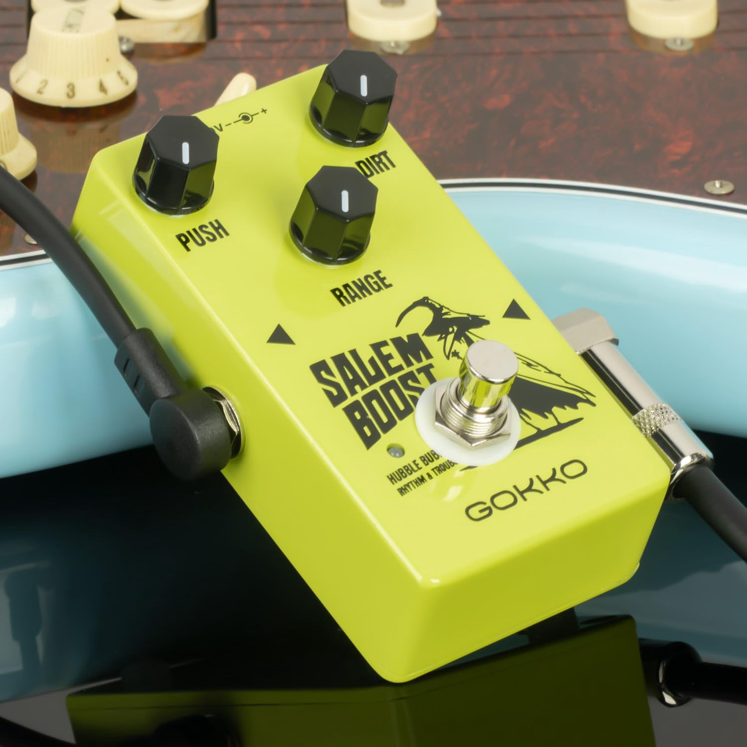 GOKKO Salem Boost Pedal - Professional Guitar Effects Pedal with Volume, Overdrive, and Treble Boost - Compact Stompbox for Electric Guitarists(GK-60)
