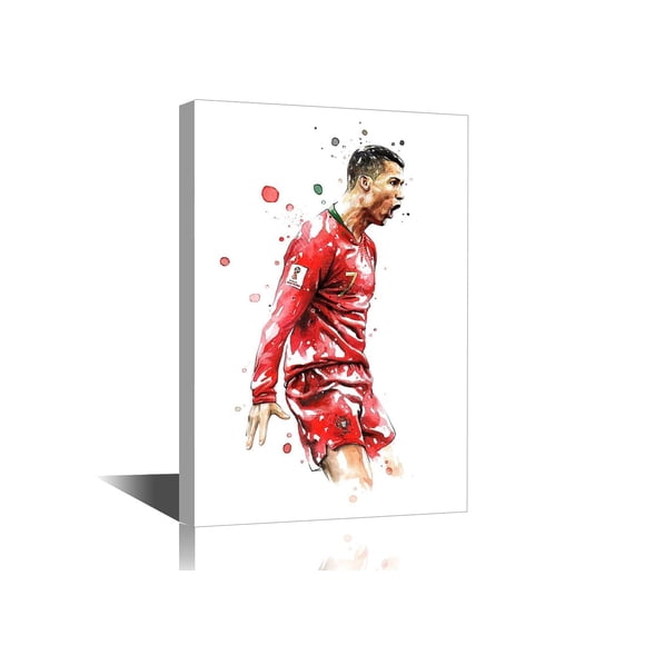 Póster sobre lienzo TISHIRON Football Star CR7, 40 x 60 cm