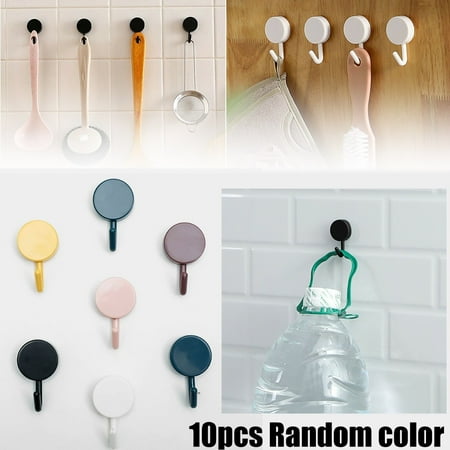 

10Pcs Strong Self Adhesive Hooks Set Sticky Stick On Wall Hanger Kitchen Bathroom