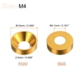 thumbnail image 2 of 30packs Countersunk Washer M4 Anodized Aluminum Alloy Finishing Washers, Golden, 2 of 4