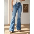 thumbnail image 3 of JOLIP Women's High Waist Patch Pockets Flare Denim Jeans, Stretch Vintage Bootcut Jeans for Women Casual Daily, 3 of 7