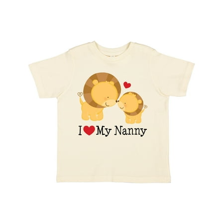 

Inktastic I Love My Nanny Gift Toddler Boy or Toddler Girl T-Shirt