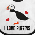 thumbnail image 4 of Inktastic I Love Puffins Cute Birdwatcher Boys or Girls Baby Bib, 4 of 4
