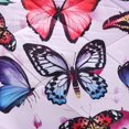 thumbnail image 7 of Butterfly Bedding Comforter Set, 5 Piece Butterfly Bedding Set Pink Purple 3D Kids Bedding Set Bed in A Bag for Girls with Comforter, Flat Sheet, Fitted Sheet and 2 Pillowcases, 7 of 7