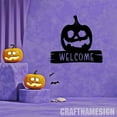 thumbnail image 4 of Craftnamesign Welcome Pumpkin Metal Wall Art with LED Light, Happy Halloween Sign Home Decor, 4 of 5