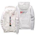 thumbnail image 1 of Manteaux de Ski et de Neige Imperméables pour Hommes, Imprimé Trapstar, Manteau d'Hiver Coupe-Vent Imperméable, Veste de Randonnée d'Aventure, Coupe-Vent, Manteau avec Capuchon, Décontracté, Grande Taille (Blanc, 3TG), 1 of 2