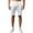 White, variant on MIXUE Mens Shorts Summer Solid Color Linen Pockets Trousers Beach Mens Workout Shorts Outwear,Black,XL