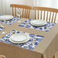 thumbnail image 3 of Set of 4 Bloom and Butterfly Table Mats, Wrinkle Free Heat Resistant Flax Placemats with Wildflower Pattern for Rustic Farmhouse Garden Dining Table, 3 of 6