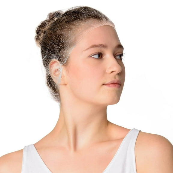 White Nylon Hair Nets 22" in Bulk. Pack of 1440 Disposable Invisible 1/4" Aperture Hairnets Caps with Elastic Band. Stretchable Head Covers for Cooking, Food Service. Lightweight, Breathable.