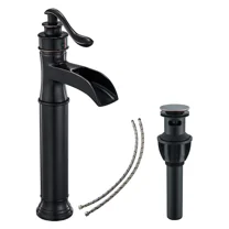 Oil Rubbed Bronze Bathroom Sink Faucet Single Handle Vessel Mixer Tap With Drain
