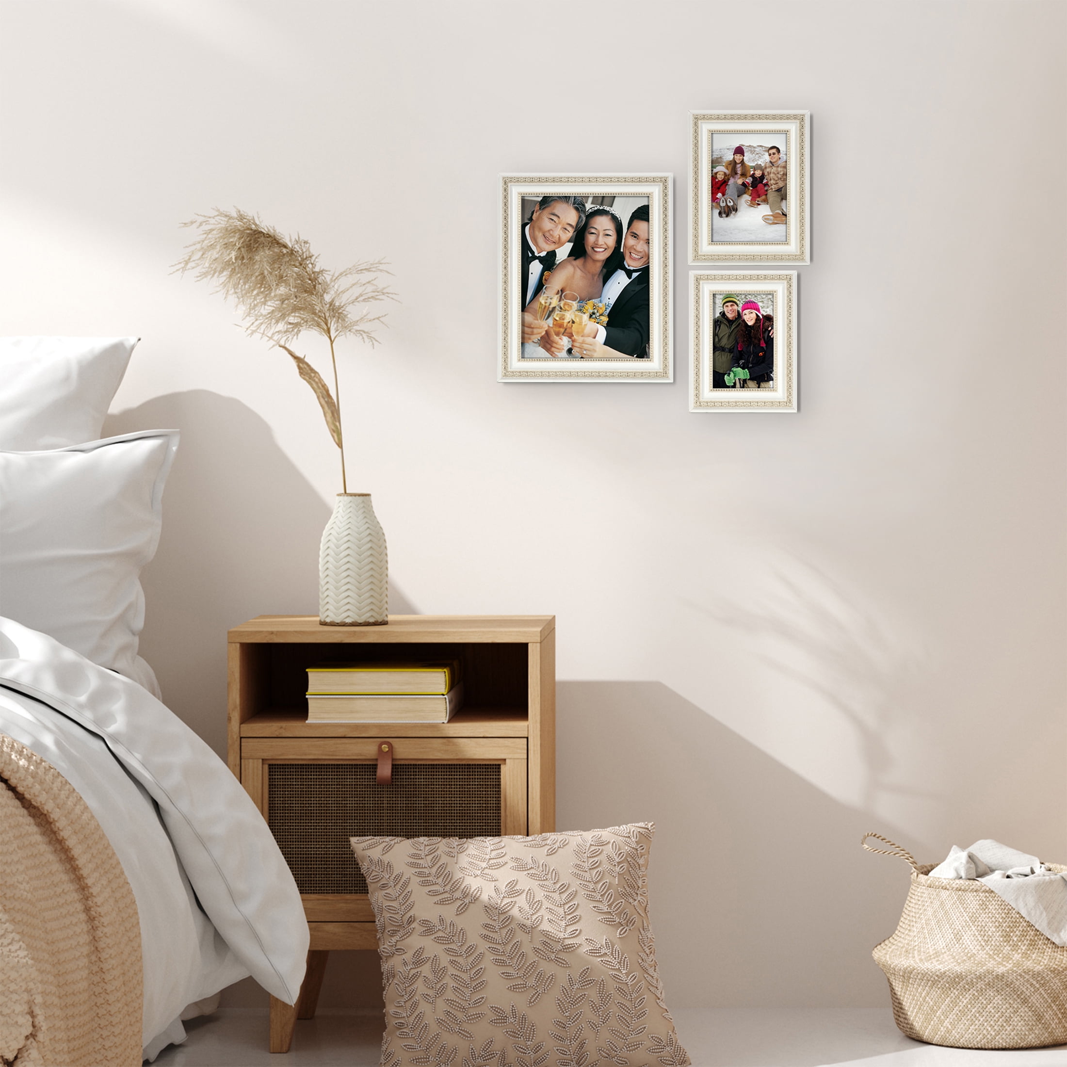 Mainstays 4 x 6 Picture Frame, White Ornate Tabletop Photo Frame