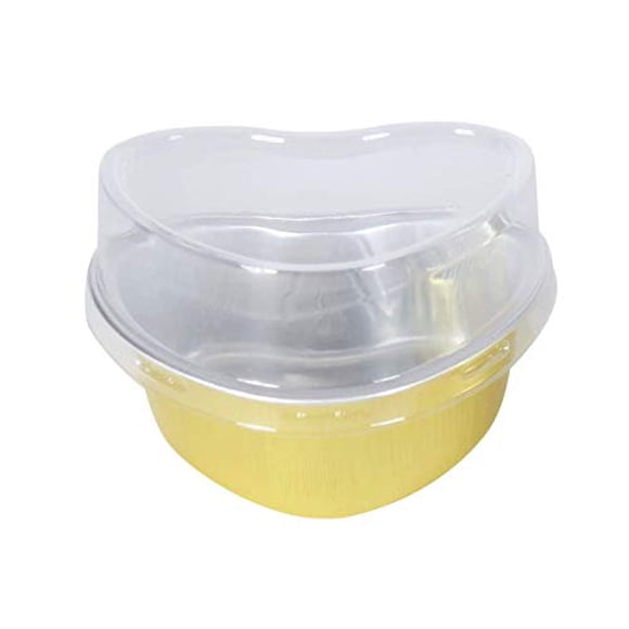 KitchenDance Disposable Aluminum Mini 3.5 ounce Heart Shap