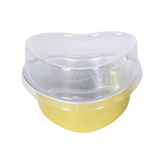 KitchenDance Disposable Aluminum Mini 3.5 ounce Heart Shap