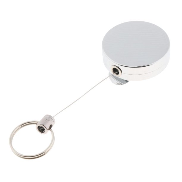 Llavero Retráctil, Paquete De 2 Carretes De Insignia Resistente, Extensible Clip Para Llavero Clip Elástico Para Cinturón Clip De Seguridad Antipérdida Negro Con Cordón De Nailon De 27 Pulgadas