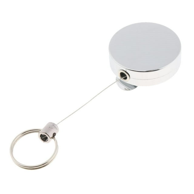 19.7 "Llavero Retráctil Soporte para licencia de material acero Clip para Cinturón 50cm