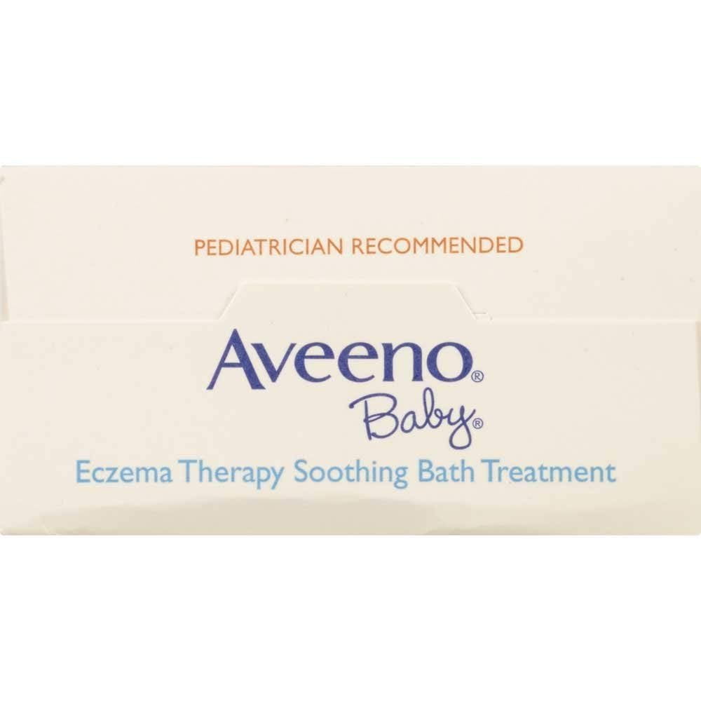 Aveeno Baby Eczema Therapy Soothing Bath Treatment Baby Wash, 3.75 oz, 5 ct, 12 Pack