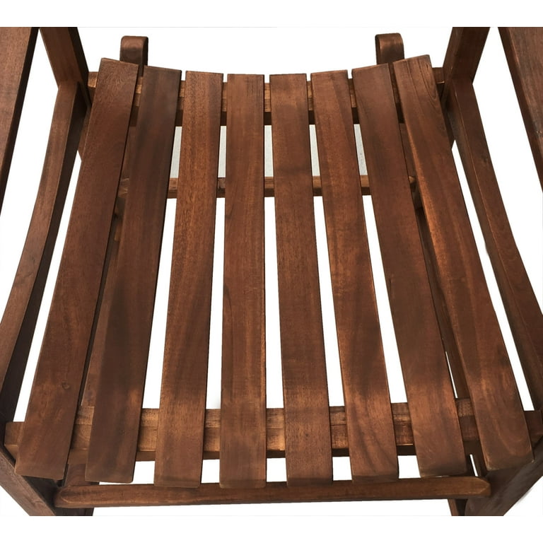 Mainstays brown wooden porch rocker deals