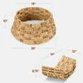 thumbnail image 3 of Best Choice Products 24in Basket Woven Hyacinth Christmas Tree Collar, Skirt Accessory w/ Cord Cut-Out - Natural, 3 of 10