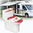 thumbnail image 6 of HELLHERO Christmas Snowman Face Toilet Protector Cover Set of 2 Elastic Fabric Stretch Fit for Friends, 6 of 8