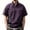 Purple, variant on Mens Knit Polo Half Zip Color Short Sleeve Mens Spring Shirt,Purple,M