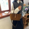 thumbnail image 2 of LHSHIDU Suede Bags for Women Fall Purse Shoulder Handbag Satchel Bag Brown Top-handle Bag, 2 of 6