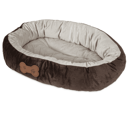 Aspen Pet Oval Cuddler Pet Cat Bed, Brown
