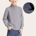 thumbnail image 1 of Suéter de cuello redondo para niños y niñas, cálido, de otoño e invierno, de punto con cuello semialto y forro polar, versátil, para niños., 1 of 7