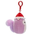 thumbnail image 7 of Squishmallows Official Plush 3.5 inch Clip On Allina the Plum Squirrel with Santa Hat - Childs Ultra Soft Stuffed Toy, 7 of 7