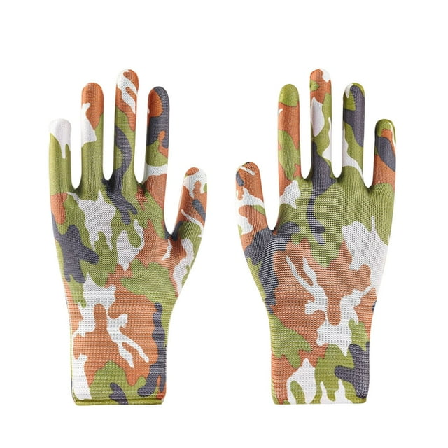 Gardening Gloves Rubber Coated | Breathable Abrasion Resistant Washable Grip | Multi-Purpose Outdoor Work | 12 Pairs | Assorted Colors | 9.1x3.15 in | Garden, Planting, Weeding, Picking