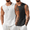 Black/White, variant on COOFANDY Men's Tank Tops Summer Sleeveless Knit Top for Men Crew Neck Waffle Textured Tank Shirts