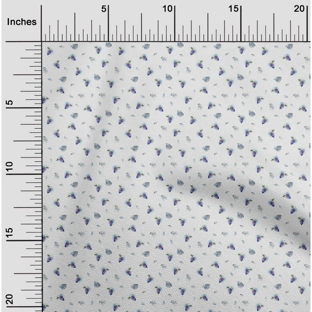 oneOone Cotton Flex Fabric Leaves & Grapes Fruits Printed Craft Fabric BTY 40 Inch Wide