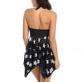 thumbnail image 2 of Two Piece Swim Dress Swimsuit for Women Ruched Tummy Control Tankini Set Plunge V Neck Skirted Bathing Suit, 2 of 4