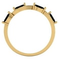 thumbnail image 5 of 0.4 ctw Wedding Band for Women - 18K Yellow Gold Natural Onyx Stackable Eternity Ring, 5 of 6