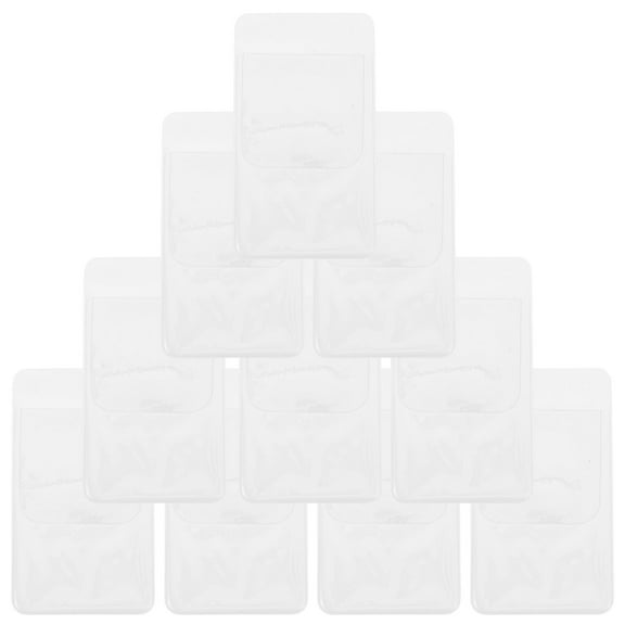 FRCOLOR 10pcs Pen Pockets Protectors for Nurses PVC Pocket Organizer for Lab Coats Pen Pouch Holders for Men Shirts Pencil Pocket Protectors for Doctors