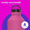 thumbnail image 5 of bubba Trailblazer Insulated Stainless Steel Growler with Wide Mouth Lid, 64 oz., Rubberized, Pink, 5 of 8