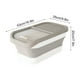 thumbnail image 4 of Contenedor de comida para perros | Contenedor plegable hermético con tapa abatible y ruedas, capacidad de 12-15 kg | Contenedor portátil y duradero para comida de perros, cereales de arroz y, 4 of 6