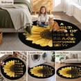 thumbnail image 5 of Yellow Sunflowers Round Area Rug 7Ft Washable Circle Rugs for Dorm Laundry Room, Floral Rustic Abstract Black Non-Slip Carpet Floor Mats Indoor Outdoor Carpet Runner Aesthetic Home Decor, 5 of 8