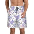 thumbnail image 1 of Balery Lavender Flowers Traje de Baño Estilo Hawaiano para Hombre, Shorts de Secado Rápido con Bolsillos-Small, 1 of 6