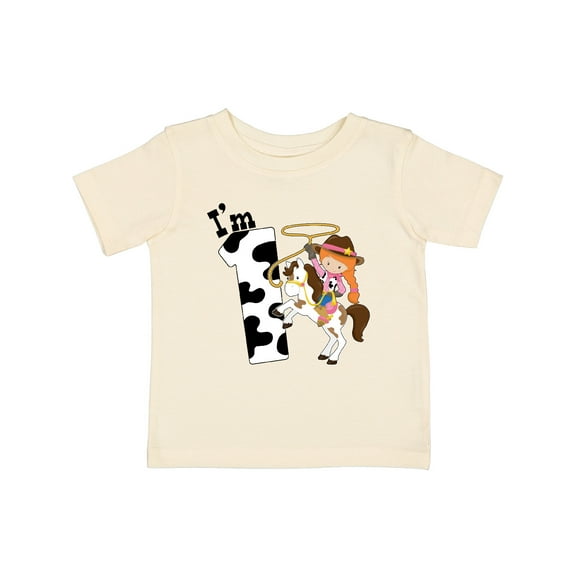 Inktastic I'm One-cowgirl Riding Horse Birthday Girls Baby T-Shirt