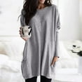 thumbnail image 2 of Dyfzdhu Long Sleeve T-shirt For Women Round Neck Long Sleeve Tops Plus Size Shirts Lightweight Sweatshirts Loose Casual Tunic With Pockets Blouses Casual Top, 2 of 6