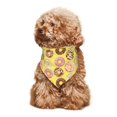 thumbnail image 3 of Dog Bandanas, Donut Print Yellow Adjustable Dog Scarf Triangle Bib Handkerchief Accessories for Small Medium Large Dogs, Cats, Pets, 3 of 6