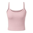 thumbnail image 4 of DuoJiaJ Women Spaghetti Strap Scoop Neck Ribbed Tank Tops Slim Fitted Cotton Camisole Basic Sleeveless Layering Shirts Summer Tank Tops Women, 4 of 5