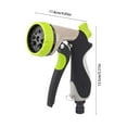 thumbnail image 3 of Garden Hose Nozzle Heavy Duty, 100% Metal Water Hose Sprayer with 8 Spray Patterns, High Pressure Spray Nozzle Thumb Control On Off Valve for Lawn & Plant Watering, Car & Pet Washing, 3 of 7