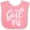 Pink and White, variant on Inktastic Tractor Girl Girls Baby Bib